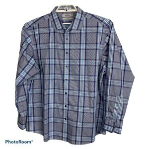 Murano Slim Fit Plaid Tab Long‎ Sleeve Shirt